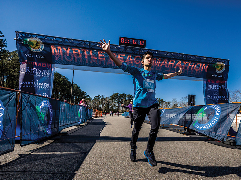 Myrtle Beach Marathon runners on the course