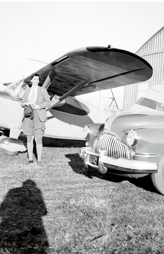 Belle at her airport hangar in Georgetown, South Carolina, in 1942; the US Army commandeered it and her planes during World War II.