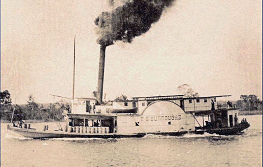 Burroughs steamboat on the Waccamaw River.