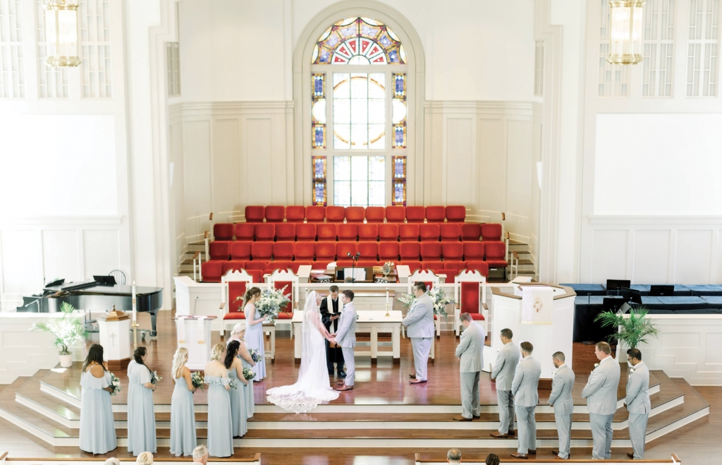 Going to the Chapel: Religion is a big part of the lives of the bride and groom, which is why Megan and Craig wanted to be married at First Presbyterian Church.