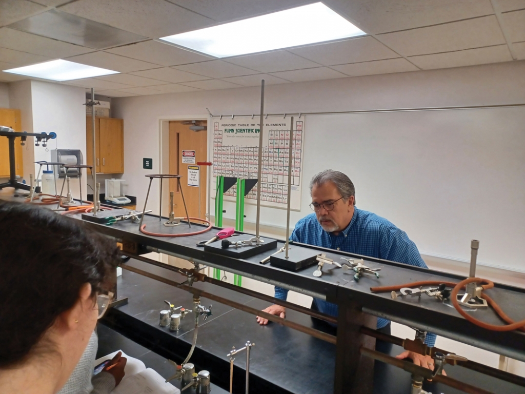 Much of his work includes a lab component with students.