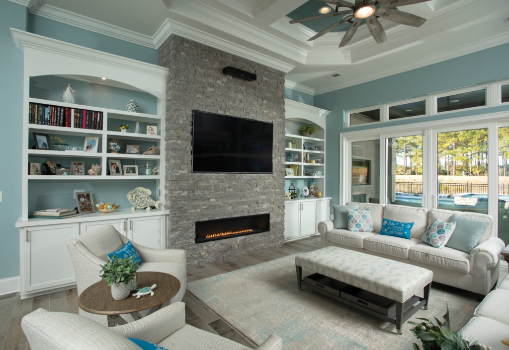 Sea of Blue: Carolyn Hunsicker wanted a fresh start in their new Myrtle Beach home, which is immersed in the Southern comfort of coastal blues.
