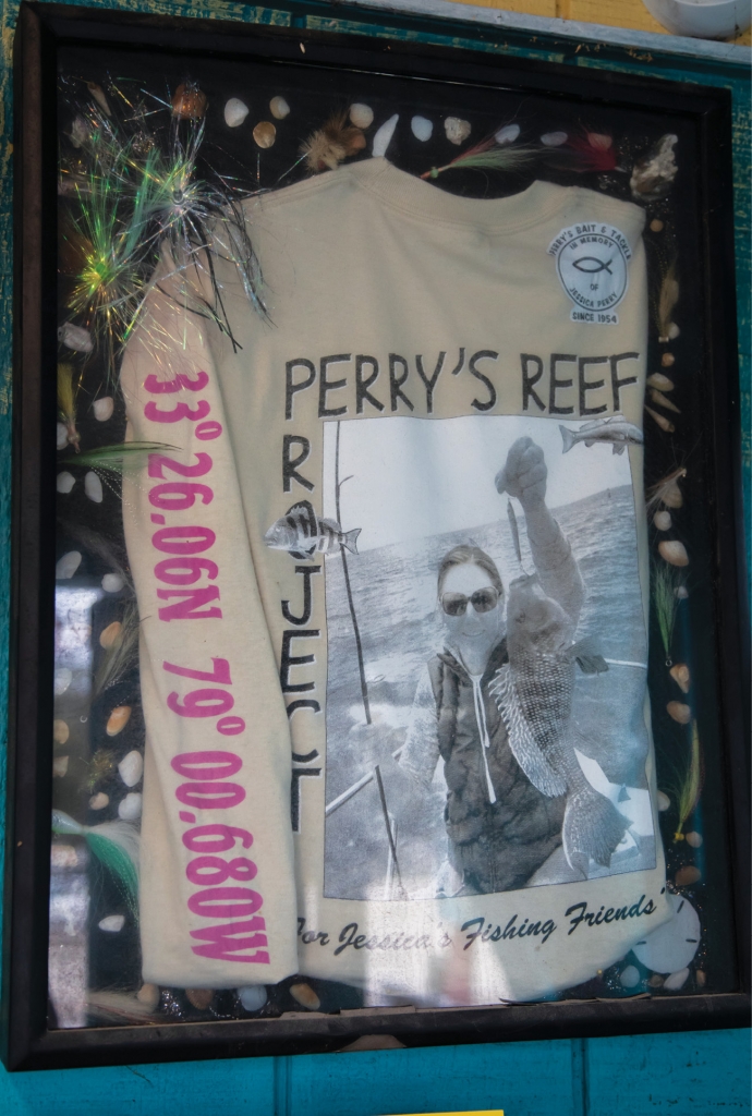 In 2017, the Perry’s Annual Benefit was organized and created an artificial reef in Jessica’s honor at Pawley’s Island Reef (PA 11 - 33° 25.975’ N - 079° 00.600’ W). Years before, she had created a reef fund for the founder of Perry’s Bait and Tackle, Mr. Winston Perry, at Paradise Reef (PA 09).