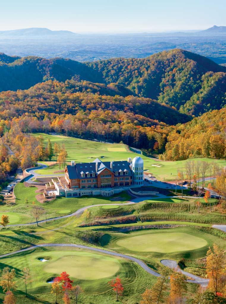 From a 2,800-foot plateau just beyond the North Carolina border in Virginia, Primland counts horseback riding and golf in its many offerings.