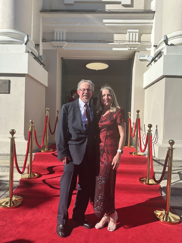 Dean and Terri Black were VIP guests at the rededication of Dean ’s great-grandfather’s theater in Bytom Poland, June, 2024.