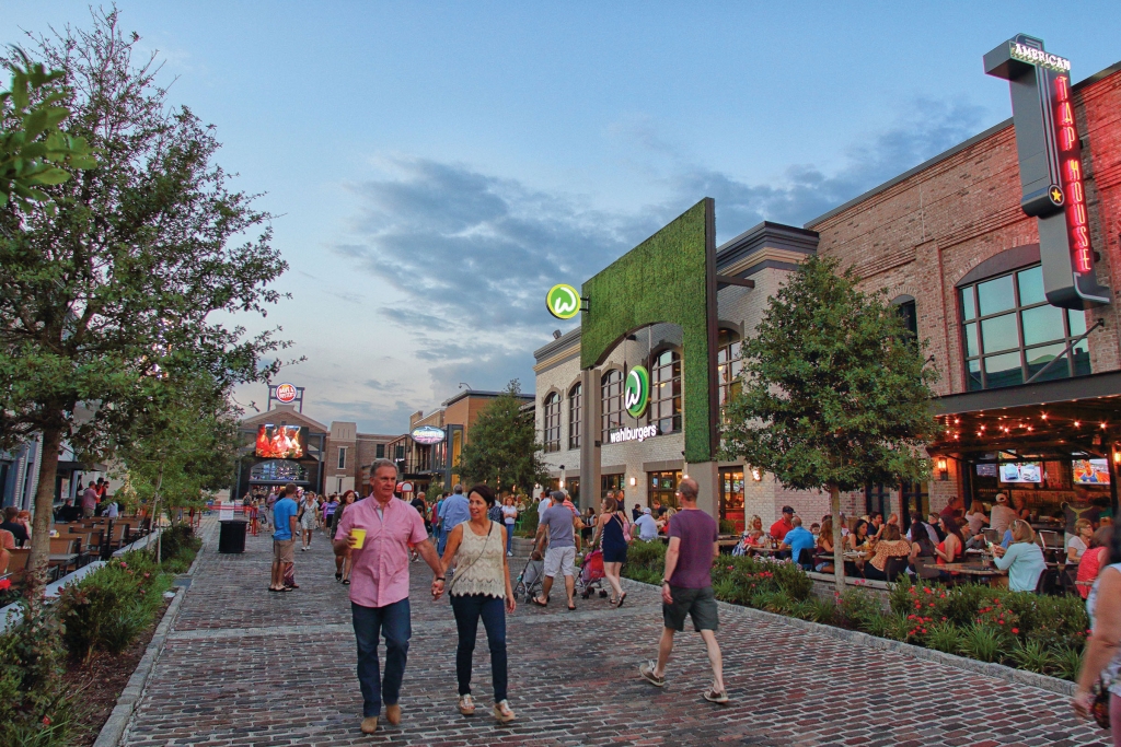 A ground level photo of Broadway at the Beach.