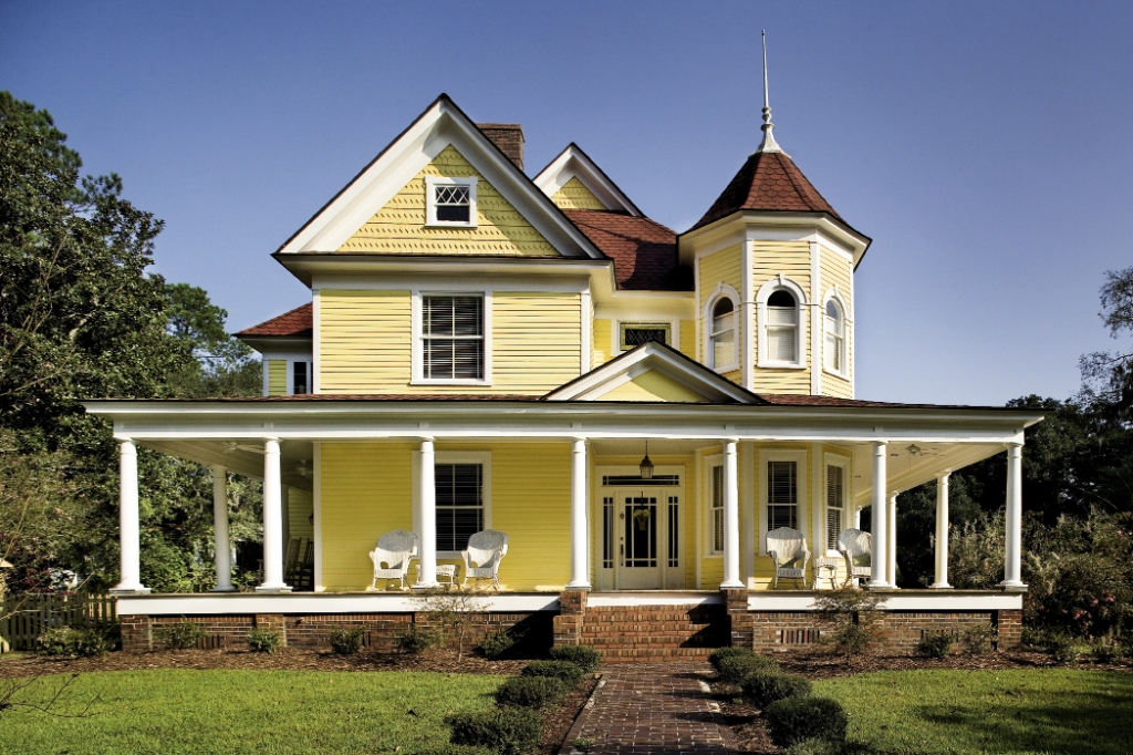 Built in 1903, the classic Queen Anne home is the only one of its genre in Conway with an asymmetrical frame, shiplap siding, gabled-on-hip roof and two-story octagonal tower with a turret.