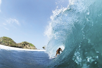 Surfing champion Cam Richards is just as comfortable riding waves along the Grand Strand as he is anywhere around the world, including this pipe in Bali. He recently returned from Australia where he placed third in Rip Curl’s GromSearch international surfing contest.