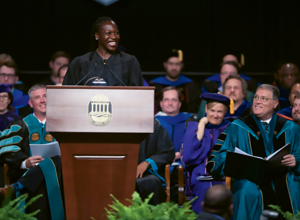 Campbell was a commencement speaker at her alma mater, Coastal Carolina University, in 2017, when she was also presented an honorary Doctor of Science.