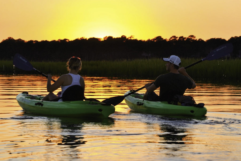 The twilight tour is a romantic time to be on the water at sunset.