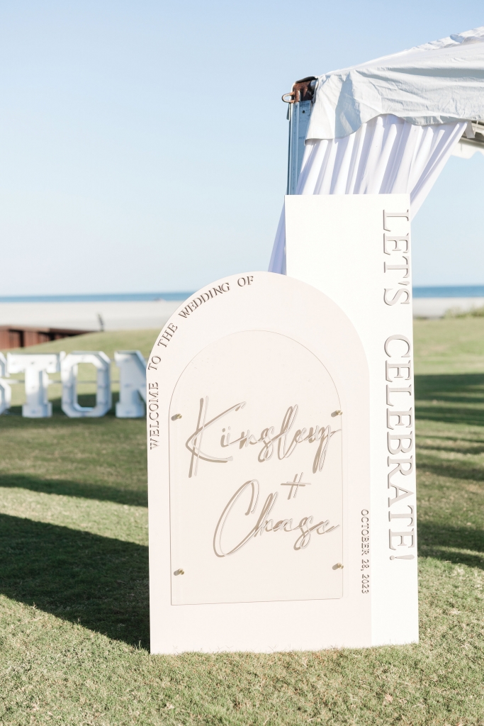 Ace venue: Kinsley and Chase fell in love with Dunes Golf and Beach Club for their special day because of the beautiful views and their relationship with golf.