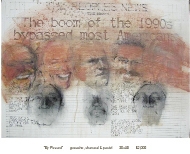 “By-Passed,” which depicts a newspaper with headlines about U.S. economic inequality.