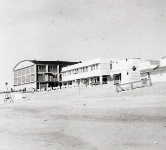 Old and New: The black-and-white photos show just one of many Myrtle Beach Pavilions on the oceanfront, the last of which was razed in 2006.