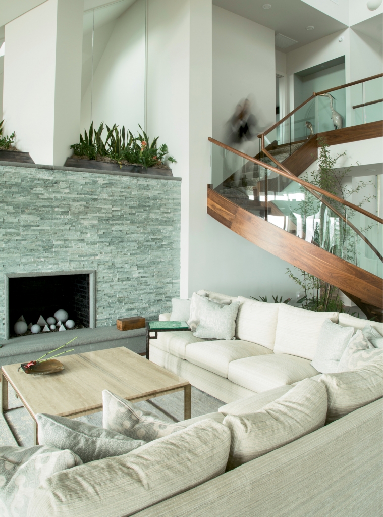 Zen-sational: The indoor gardens and trees in the Nardslico home add another ethereal layer of peace and tranquility.