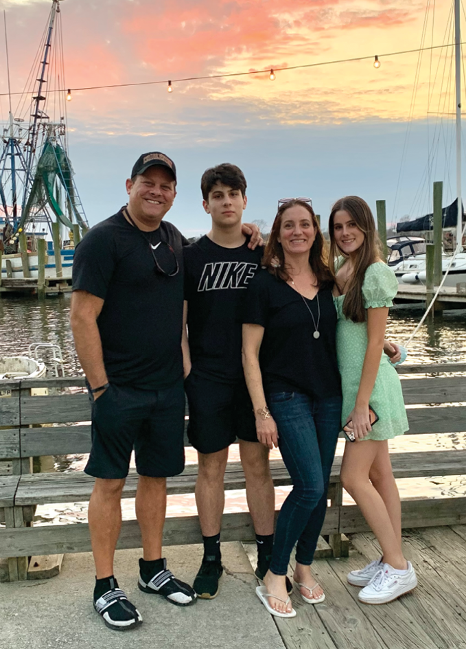 Pictured L-R; Brian Rutenberg with son Christian, wife Kathryn, and daughter Olivia.