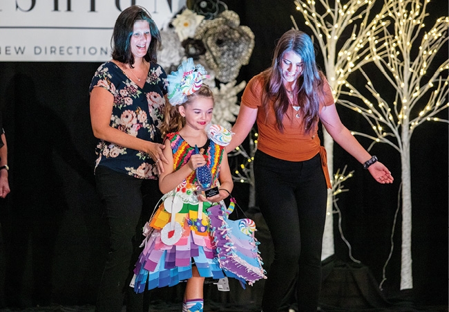 Hailey Moreno modeling “Candy Girl” with desingers Jen Moreno &amp; Sam Roddy. Winner of Most Creative.