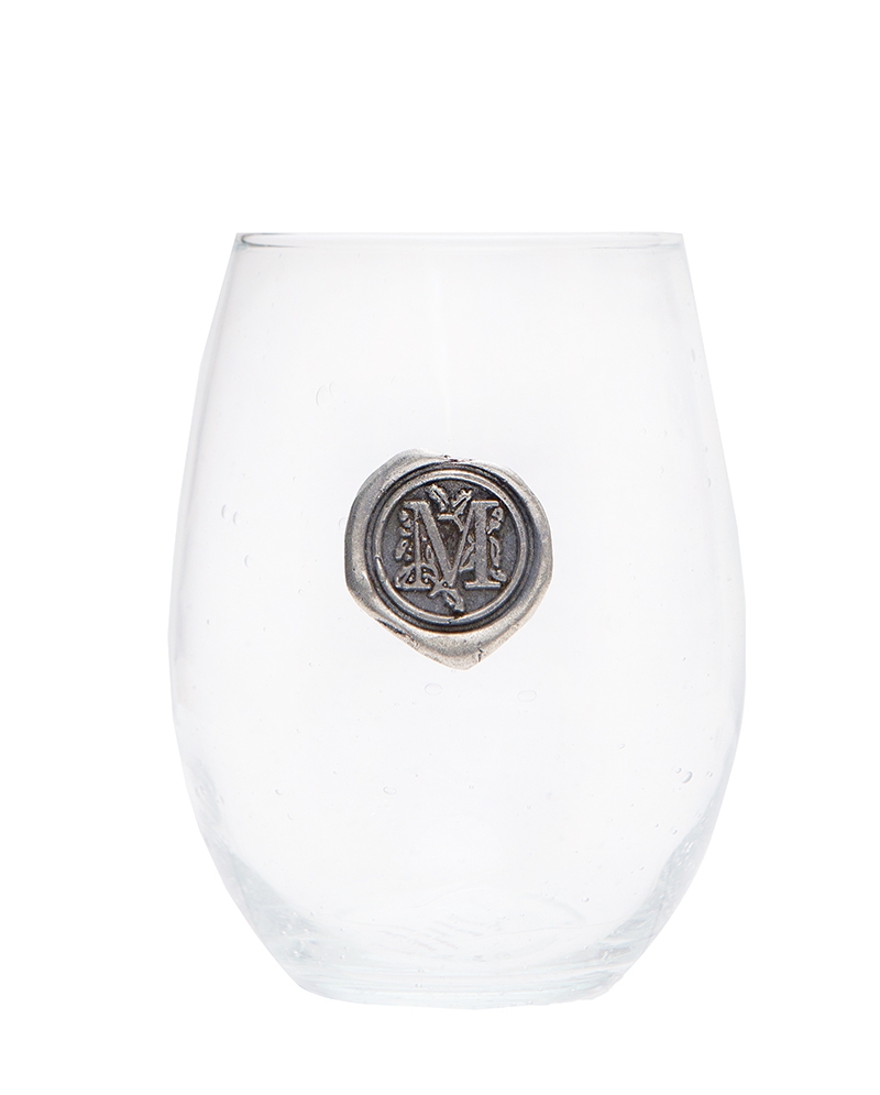 STUNNINgly Stemless  Personalize your drink with this hand-made bubbled drinking vessel, sealed with a pewter letter of your choice.  $17. Encore, 225 Kingston St., Conway. (843) 488-4086