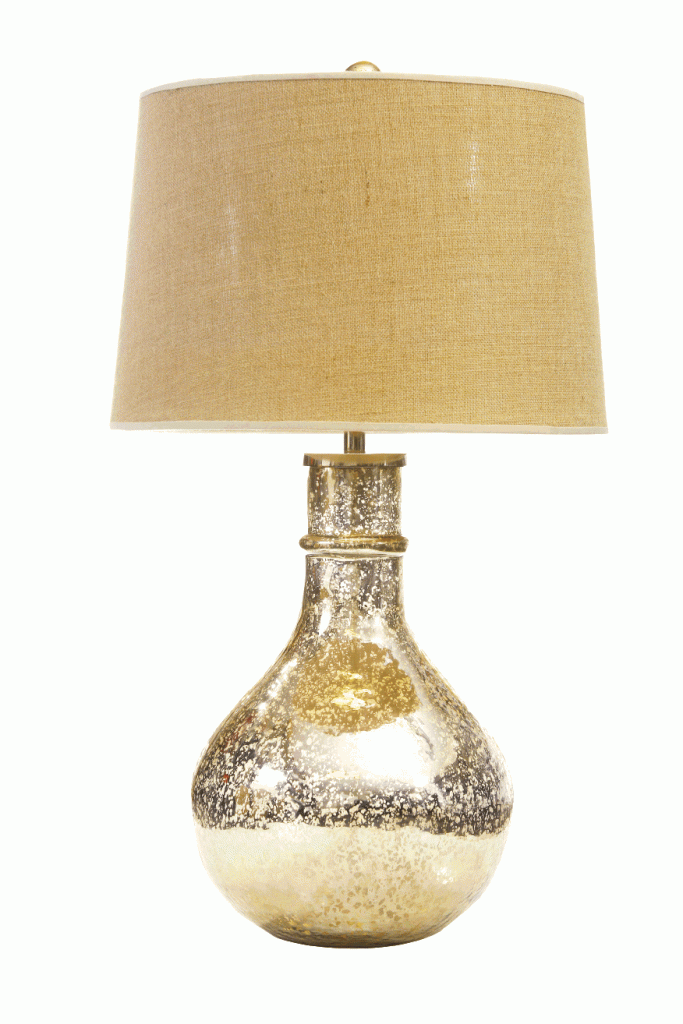 Mad for Mercury Illuminate a beautiful space in your home with this bulbous Elena lamp by Napa Home and Garden.  $279. hucks and washington, 1506 Main St., Conway.  (843) 248-2711