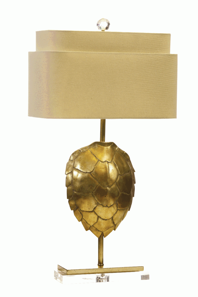 The Tortoise and the Glare  Surely to be a conversation piece, this golden shell will add the final touch to any space that needs that extra artistic feel. Couture Lamp Incorporated.   $215. CHD Interiors, 1008 Mall Dr., Murrells Inlet.  (843) 357-1700