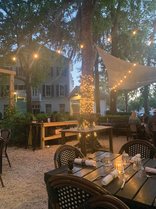 Bistro 10 features a fresh alfresco dining experience under the live oaks of the idyllic Village of Habersham.