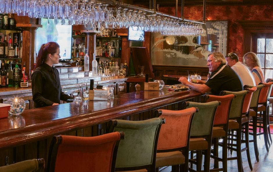 The bar is a beauty, serving up happy hour daily 4:30-6:30 p.m.