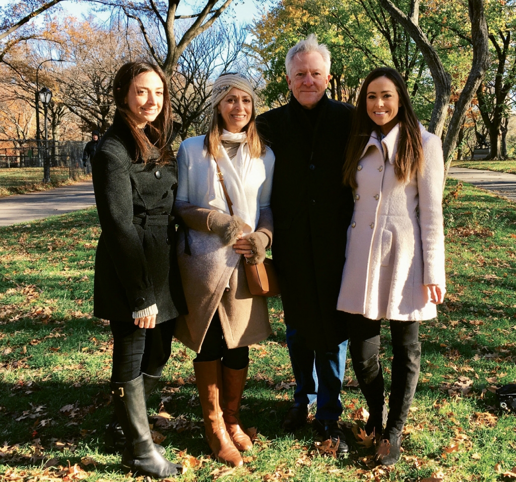 Maggie Boineau and her husband, Trippett, take time out with their daughters, Caroline and Alexandra, in New York’s Central Park