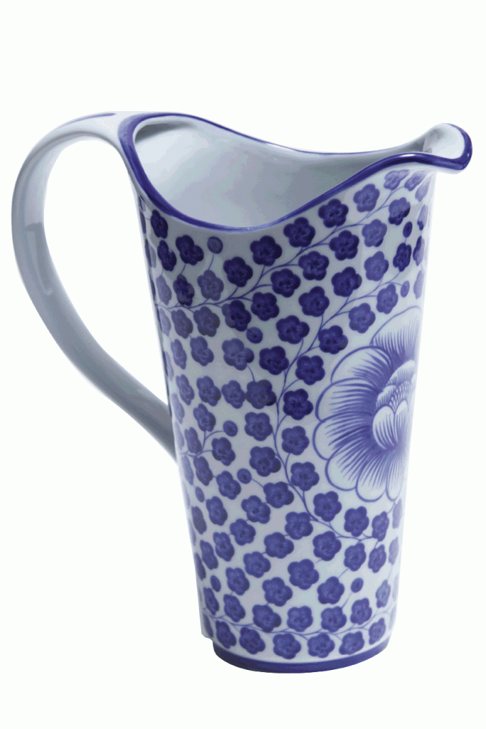 Delightfully Delft With its marine hues, this pitcher is perfect for coastal living.  $36. Seaside Cottage. Sweetgrass Center, 11326 Ocean Highway,  Pawleys Island. (843) 314-3396