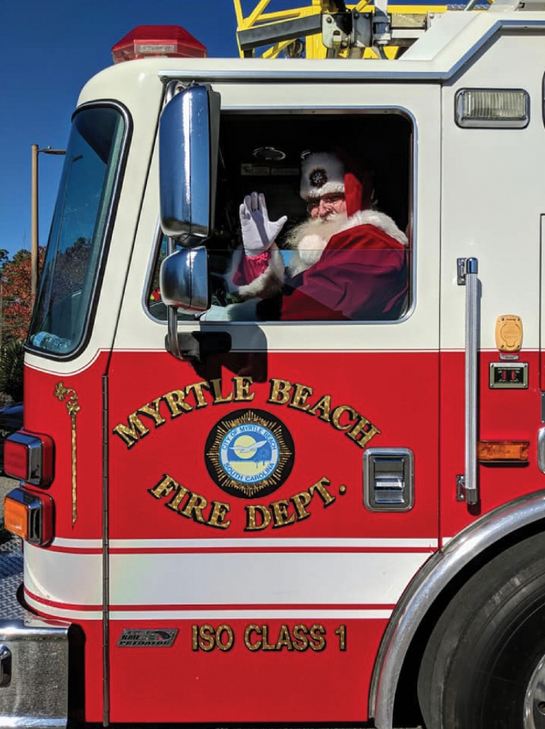 Santa John with the Myrtle Beach Fire Department.