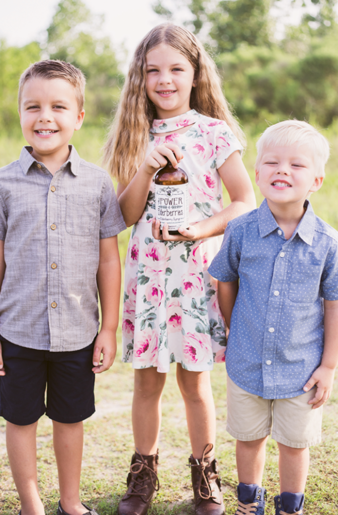 Lowery’s children, Beckham, age 5, Rowyn, age 7, and Pearson, age 3.