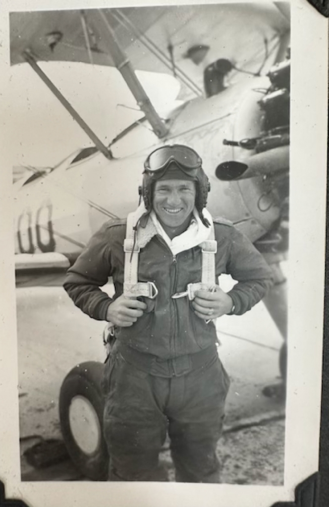 Colonel A.E. &quot;Koz&quot;  Kosciuszko in his pilot gear