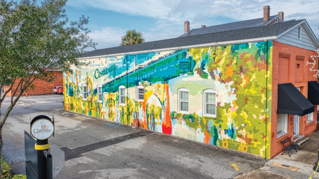 Visit Myrtle Beach has launched its Arts Gallery Trail, offering guests an all-new way to explore the destination’s 14 unique communities and 60 miles of coastline, including this mural in Conway.