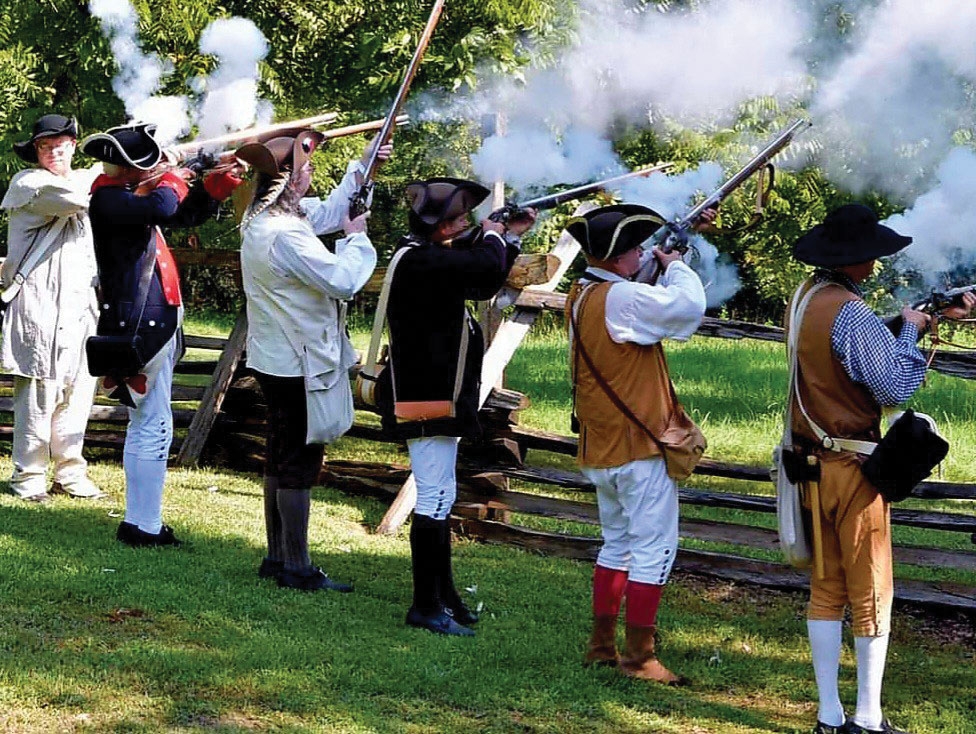 A battle re-enactment by the Sons of the American Revolution.