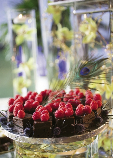 IT’S A BROWNIE: Jessica Marshall doesn’t really like cake, so for her wedding to Will Cutler she worked with Crady’s Eclectic Cuisine to create five different flavors of brownies, which were uniquely displayed on beautiful vases. Flavors included cheesecake, peanut butter and raspberry chocolate.