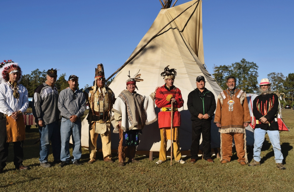 Above left, the annual Waccamaw Pauwau attracts chiefs of other tribes from all across America.