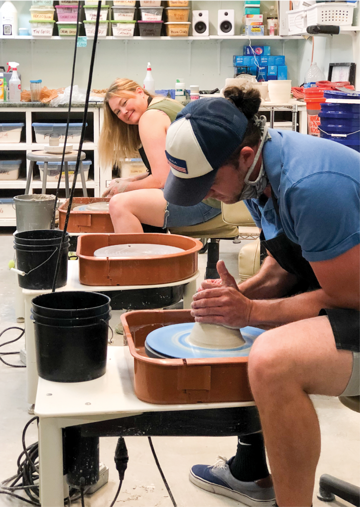 The “Grab and Go Glazing” program lets artists work at home, then bring their pottery to the museum for firing and finishing.