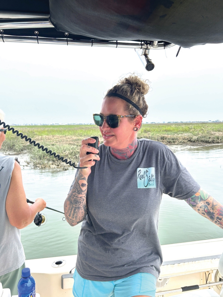 1:23pm: Captain Coble chats with other captains in the area to discuss everything from weather, to successes with particular baits. There can be between 40 and 50 charters operating on a single day just in and around Murrell&#039;s Inlet