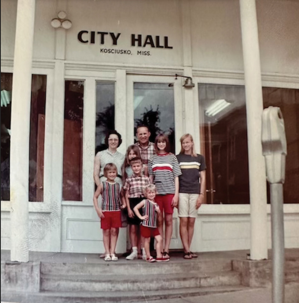 Patty Kosciuszko with her family in Mississippi.