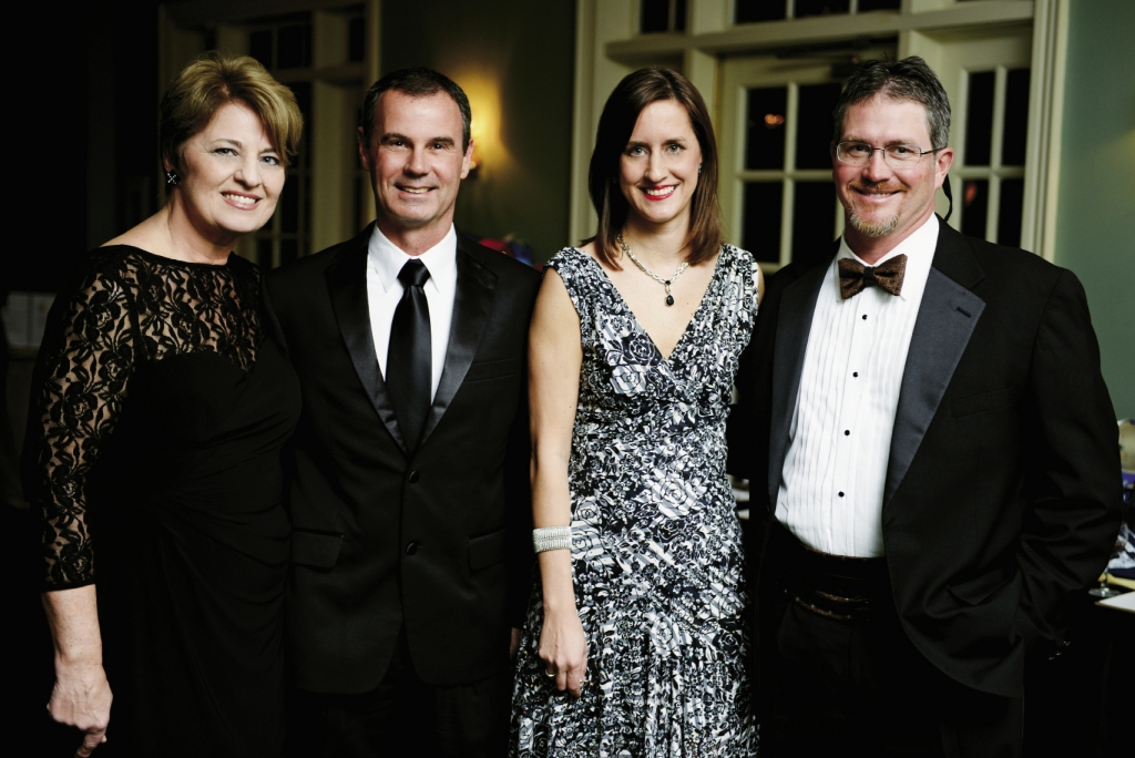 Kitty Houston and<br />Mark Haseldon with Jessica and Craig Sasser