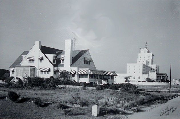 The Springmaid Villa, pictured here in 1955, sat adjacent to the Ocean Forest Hotel.