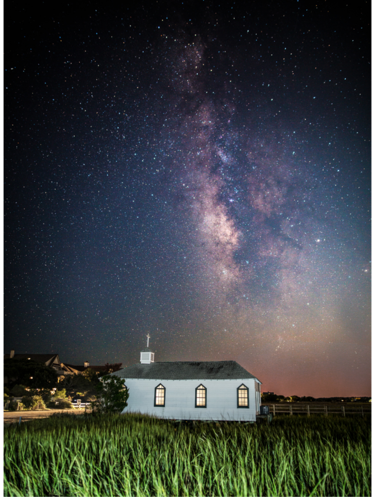 Milky Way Over Chapel Victoria Stroupe  - Pawleys Island Chapel