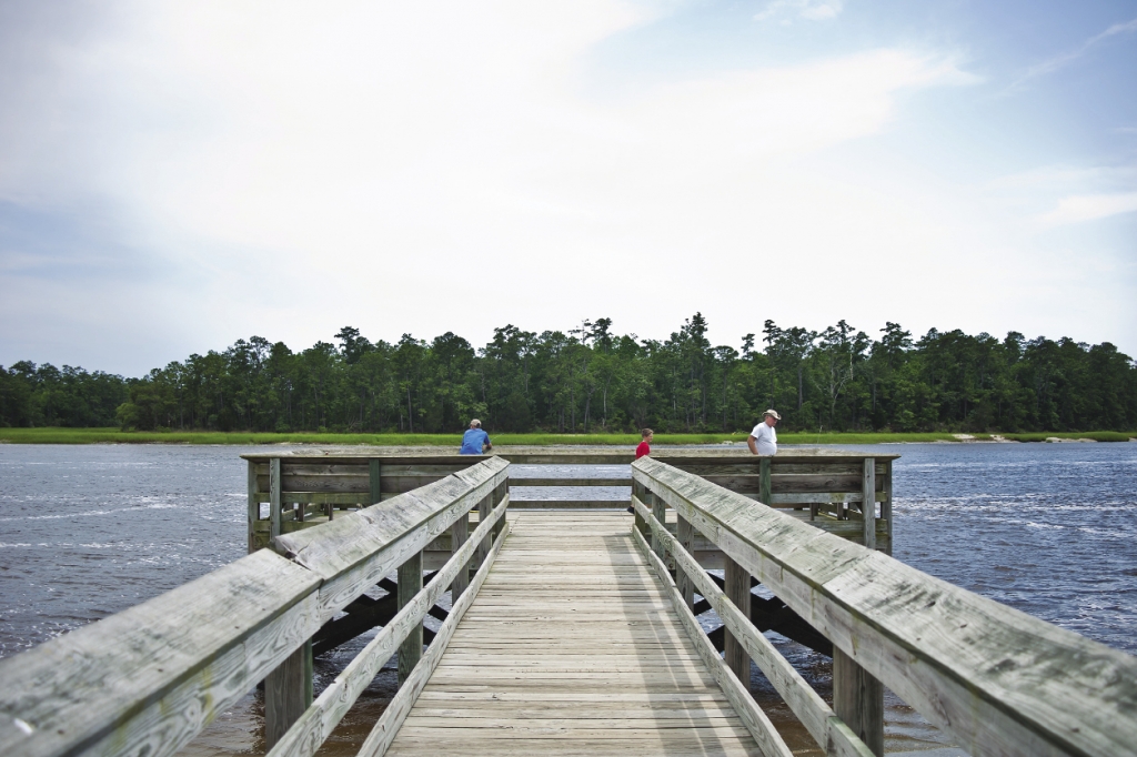 Fishermen of all ages try their luck  on the pier—or just enjoy the view.