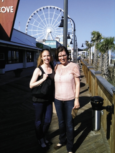 With good friend and fellow South Carolinian Ellen Schmidt on the Myrtle Beach Boardwalk.