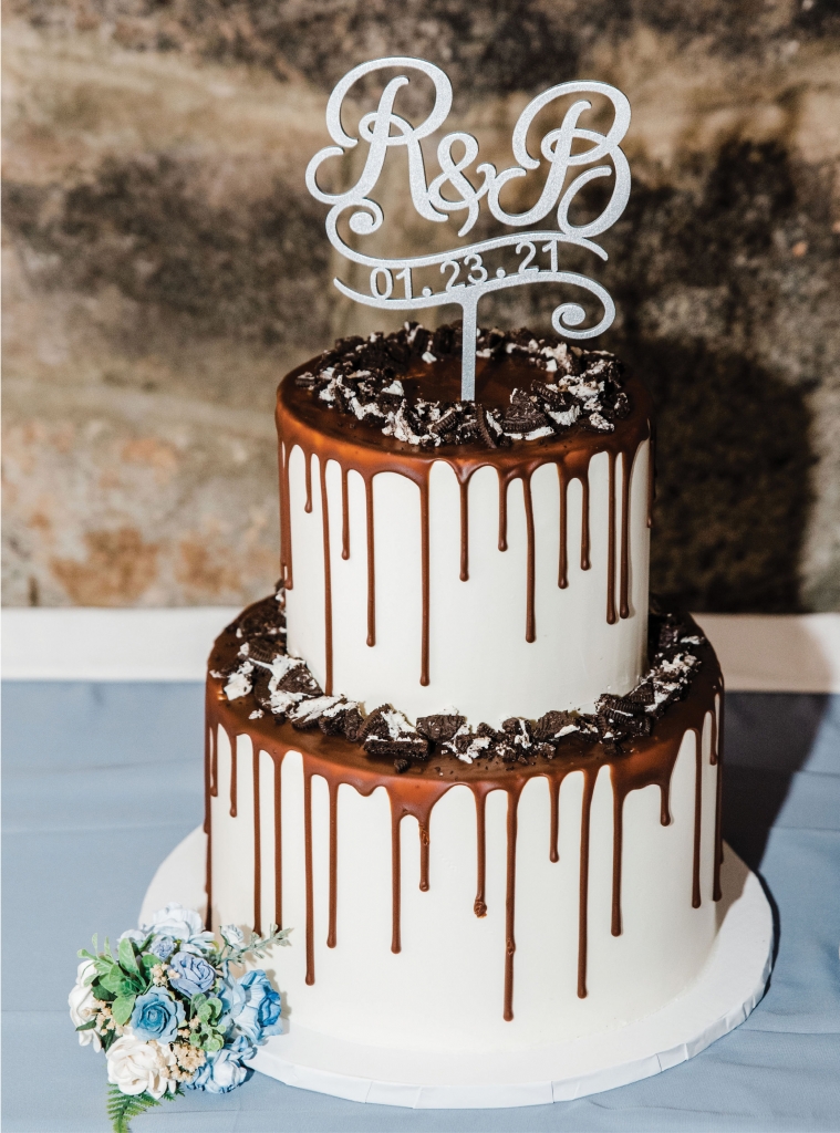 Baby Cake: The groom’s favorite ice cream flavor, cookies and cream, was recreated into a cake for the wedding’s “Dirty Dancing” theme.