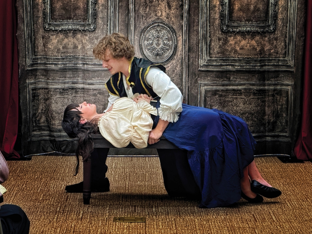 Actors Eric Escoe and Caroline Kay perform in a Long Bay Theatre production of Shakespeare&#039;s &quot;Romeo &amp; Juliet&quot; | credit: Greg London